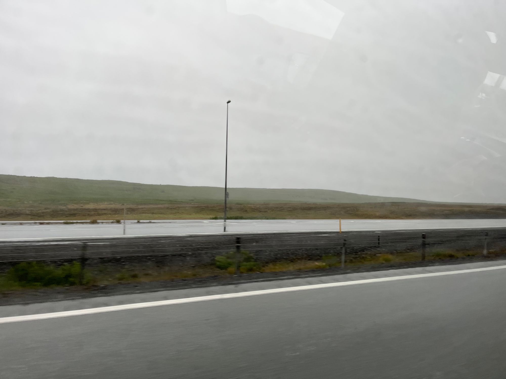 Not much to see from the car.